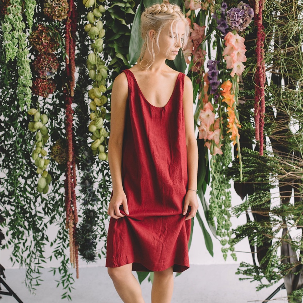 LINENFOX Monstera dress